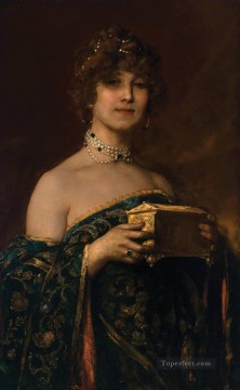 ある女性の肖像 ジャン・ジョゼフ・バンジャミン 一定の東洋学者 Oil Paintings